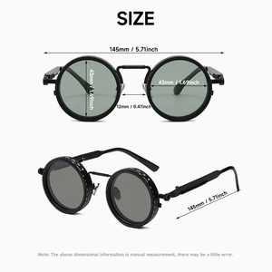 Polarized Round <b>Sunglasses</b> ND9 Adjustable Dimming Men Women Retro Punk Men's Fishing Eyeglasses Outdoor Shades UV400 - Product Image 4