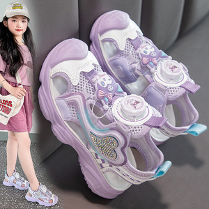 <span class=keywords><strong>Scarpe</strong></span> da Spiaggia per <span class=keywords><strong>Bambini</strong></span> con Punta Chiusa, Antiscivolo, con Bottone Rotante, Motivo Cartoon, Stile Coreano alla Moda, Modello Principessa - Product Image 4