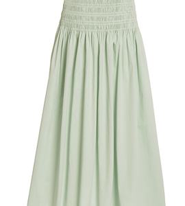 Falda maxi de popelina que combina con todo, de cintura alta, color verde, a la moda - Product Image 3