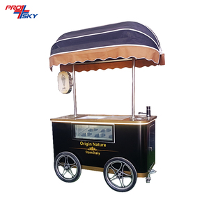 Prosky Movable Outdoor <strong>Food</strong> Car Crepe Ice Cream <strong>Fast</strong> <strong>Food</strong> <strong>Cart</strong> Trolley Mall Stand - Product Image 1