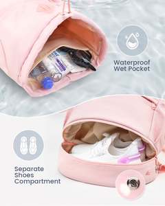 Wholesale Custom Sports <b>Backpacks</b> Logo Lightweight <b>Drawstring</b> Gym Bag with Separated Wet Pocket - Product Image 2