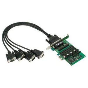 Carte série PCI Express Moxa CP-114EL-DB9M, 4 ports RS232, connecteurs D-Sub standard pour usage industriel, Taïwan - Product Image 1