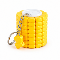 Yuglow Corn Kernels 3D Puzzle Building Blocks Mainan Edukasi Anak untuk Mengurangi Stres Gantungan Kunci Liontin