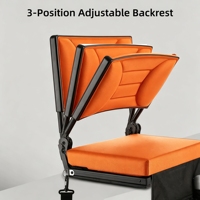 Siège pliable personnalisé OEM ODM pour tribune de stade, chaise de sport légère et rembourrée avec sangle et porte-gobelet pour les événements en plein air, le camping et la plage