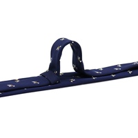 Cravate en soie personnalisée pour homme, motif animaux adorables, chiens fidèles et mignons, bleu marine, coupe slim et étroite
