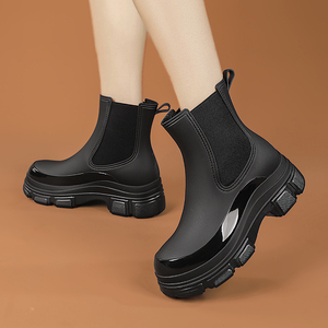 Nuevas Botas de Lluvia Impermeables de Alta Calidad para Mujer, Plataforma con Suela Gruesa, Diseño Oxford Antideslizante, a la Moda para Chicas, Precio de Fábrica - Product Image 4