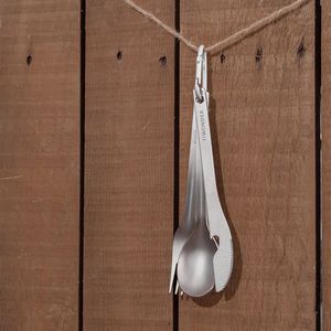 TIWONDER Kit d'ustensiles de voyage classique en titane pur – Ensemble de couverts légers pour camping (fourchette, cuillère, baguettes) – Compatible lave-vaisselle - Product Image 5