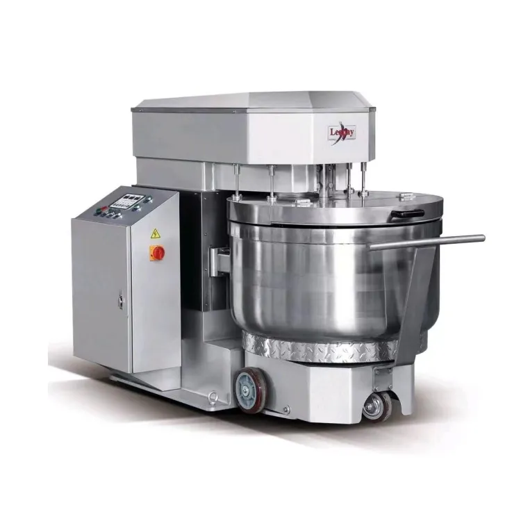 Industriale 75kg 100kg 125kg panificio pizza pane torta cibo a spirale impastatrice miscelatore automatico a spirale con ciotola rimovibile