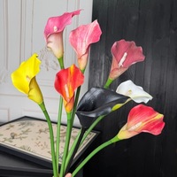 Bunga Calla Lily Buatan Berkualitas Tinggi PPS, Sentuhan Realistis, 63cm, Lateks, untuk Dekorasi Pernikahan, Rumah, Meja, dan Acara