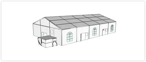 बाहरी ग्लैम्पिंग रेशप्रूफ मार्की टेंट कस्टम डिज़ाइन किए गए आंसू प्रूफ एज़ को पार्टी या रिसेप्शन के लिए बारिश कवर के साथ - Product Image 6