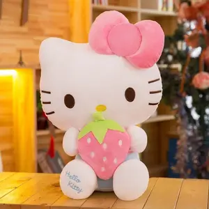 Gros Fruits Colorés Hello KT Chat En Peluche Jouet Fraise HK En Peluche En Peluche Kawaii Enfants Jouets Mignon HK En Peluche Jouets