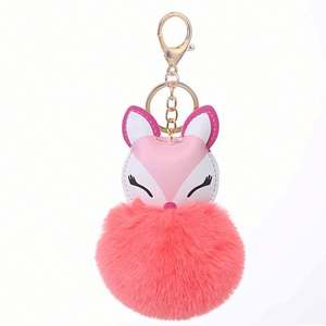 Encantador Llavero Colgante al por Mayor, Accesorios Personalizados de Cuero y Peluche para Llaveros, Llaveros de Cadena Metálica al por Mayor en Stock - Product Image 1