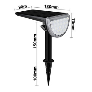 ไฟสปอร์ตไลท์ LED 24 ดวง ใช้พลังงานแสงอาทิตย์ DC กันน้ำ IP65 ชาร์จไฟได้ แสงวอร์มไวท์ ได้รับการรับรองมาตรฐาน RoHS เหมาะสำหรับสวน สนามหญ้า ลานบ้าน ภูมิทัศน์ และเวที แบบ 2-in-1 - Product Image 2