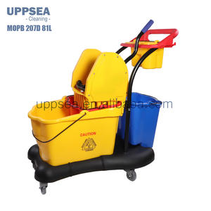 Conception Vers Le Bas Presse Ménage 30L <span class=keywords><strong>Nettoyage</strong></span> Double <span class=keywords><strong>Seau</strong></span> De Vadrouille avec Essoreuse Chariot - Product Image 2