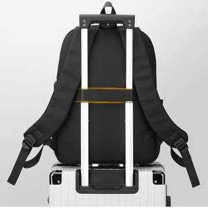 Sac à dos vintage imperméable pour ordinateur portable pour hommes et femmes, personnalisé, en tissu Oxford durable, sac d'affaires Mochila avec USB et logo - Product Image 4