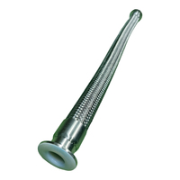 Compensateurs en acier inoxydable, flexibles, métalliques, à bride, tressés en PTFE, tuyau métallique flexible de 16 pouces, personnalisables