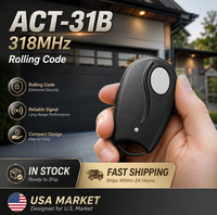 Control Remoto para Puerta de Garaje ACT 31B Compatible con Megacode, 318MHz, Código Variable, LD033 LD050 LD055, Llave para Abrir Puertas