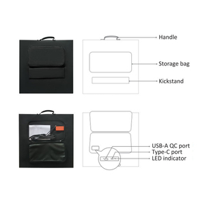 Special Offer Solar Folding 150W 3 Fold Photovoltaic Charging Panel <b>Mobile</b> Outdoor Power <b>Generation</b> 23% Efficiency Free Shipping - Product Image 3