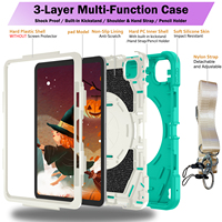 Étui de protection robuste anti-chute à 3 couches pour iPad Pro 13 pouces iOS 2024-2025, modèle B-Max Bat Wings, pour garçons et filles, idéal pour l'école, sécurité enfant garantie