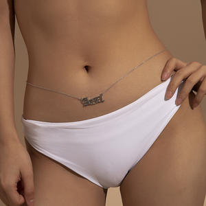 カスタムジオメトリックレトロレター「<span class=keywords><strong>ANGEL</strong></span>」ウエストチェーンセクシーファッションボディチェーンPVD金メッキジュエリーステンレススチールベリーチェーン - Product Image 2