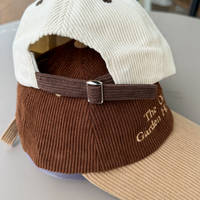 Gorra de Papá Personalizada al por Mayor con Logotipo, 6 Paneles, 100% Algodón, Pana, Unisex, Ajustable, Corte Relajado, Bordado 3D, Hebilla Metálica, Gorro de Invierno