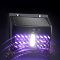 Lampe Solaire Anti-Moustiques 2-en-1 Shingel IP65 LED avec Détecteur de Mouvement et Certifiée ROHS, Éclairage Mural Solaire de Jardin