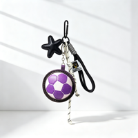 Porte-clés de sport en cuir PU, motif basket-ball et football, breloque étoile pour sac, souvenir d'athlétisme, pour décoration de sac à dos, cadeaux pour fans