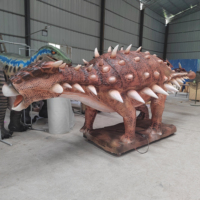 Modelo mecánico de simulación de anquilosaurio animatrónico para modelo de dinosaurio de parque de atracción