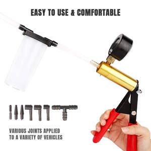 2 in 1 ยานยนต์รถมือถือสูญญากาศความดันปั๊มเครื่องวัดเบรคของเหลว Bleeder ชุดเครื่องมือ - Product Image 6
