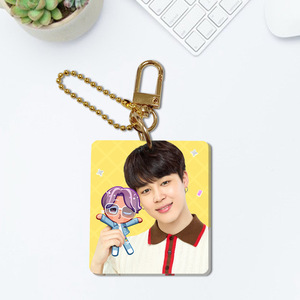 Porte-clés en acrylique imprimé double face Kpop Jungkook Taehyung <span class=keywords><strong>RM</strong></span> Jimin JHOPE JIN SUGA, breloque personnages, pendentif de sac, cadeau - Product Image 4
