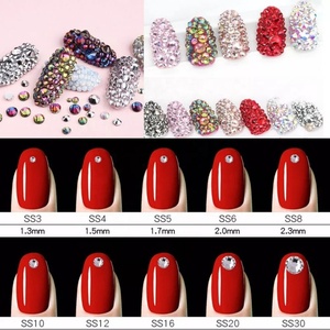 Oleeya Promotion SS3-SS34 Strass en verre cristal Moonlight non thermocollants pour ongles, robes et bijoux - Product Image 6