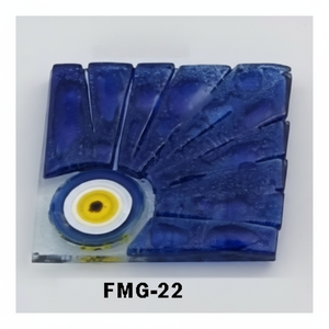 Aimant de réfrigérateur en verre de 5x5 cm Evil Eyes Unique et élégant - Product Image 1