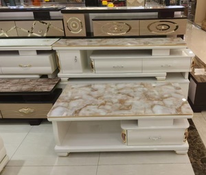 Juego de Mesa de <span class=keywords><strong>Centro</strong></span> Cuadrada de Madera para Sala de Estar, Diseño Moderno de Fábrica, Mesa de Café para el Hogar - Product Image 2