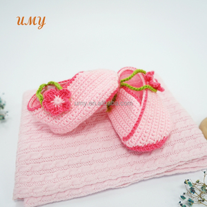 Ecológico First Walker Productos para bebés Zapatos casuales Niña Zapatos de bebé de ganchillo hechos a mano para bebés - Product Image 6