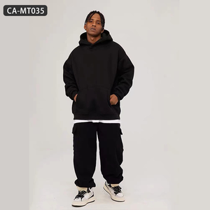 <span class=keywords><strong>Felpa</strong></span> <span class=keywords><strong>con</strong></span> <span class=keywords><strong>cappuccio</strong></span> da uomo 400GSM-Pullover oversize in 2025 a tracolla | 100% <span class=keywords><strong>felpa</strong></span> <span class=keywords><strong>con</strong></span> Longline in pile di cotone per uomo - Product Image 4