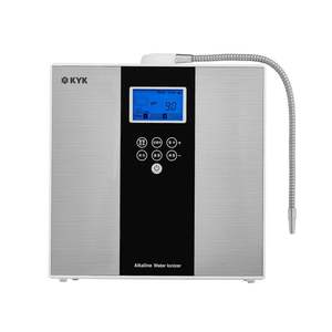 KYK COREA 33000 Ioniseur d'eau alcaline saine Distributeur d'eau à hydrogène froid Installation de bureau en plastique Argent Noir Cuisine - Product Image 3