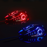 Terbaik Mouse Gaming berkabel optik USB 2400dpi dapat diprogram dengan lampu latar Universal isi komputer Laptop Desktop rumah kantor