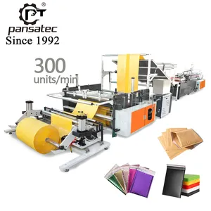 Economia de custo do trabalho alto retorno poli bolha mailer kraft saco plástico de bolhas saco de papel que faz a máquina