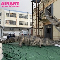 Crocodile gonflable réaliste personnalisé, alligator gonflable géant imprimé en haute définition pour la décoration sur le thème de la faune en extérieur