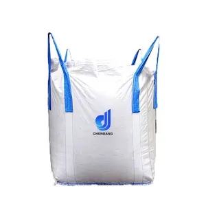 टिकाऊ polypropylene एक टन जंबो खेत भंडारण बैग 1000kg थोक अपशिष्ट बैग निर्माण सामग्री बड़ा बैग