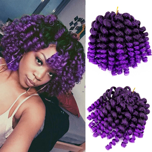 Pelo de ganchillo de rebote jamaicano 8 pulgadas 85g Venta caliente <span class=keywords><strong>sintético</strong></span> Ombre suave bebé Jumpy varita rizo <span class=keywords><strong>trenzas</strong></span> de ganchillo para <span class=keywords><strong>cabello</strong></span> africano - Product Image 3