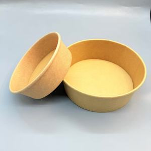 Bol à salade en papier kraft de qualité alimentaire à prix d'usine avec couvercle en PET de Chine 150-320GSM - Product Image 5