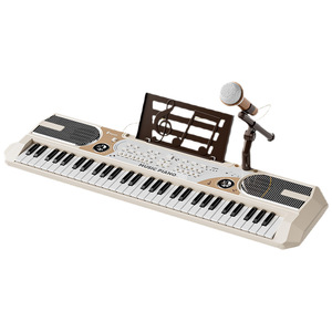 61 Keys <b>Electronic</b> <b>Keyboard</b> Piano With Wired Singing Microphone With Music Score Stand Printed Song Cards Recording Function - Product Image 1