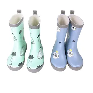 Nouveau design imperméable jolies bottes de gomme bottes de pluie équitation wellington enfants en caoutchouc bambin bottes de pluie enfants personnalisé