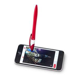 Stylo à encre twist personnalisé 3 en 1, stylo à bille avec stylet à encre multicolore, stylo à bille en noir bleu rouge - Product Image 6