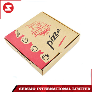 Custom recycled printed small hard fast food folding brown kraft <span class=keywords><strong>pizza</strong></span> paper box packing - Product Image 1
