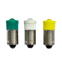 Ampoule LED à baïonnette BA9S AC/DC 110-130V Rouge Jaune Bleu Vert Blanc pour instruments, équipements, boutons, indicateurs et signaux