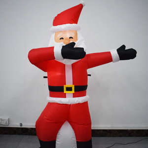 ซานต้าเป่าลมสูง 6 ฟุต สำหรับตกแต่งคริสต์มาสกลางแจ้งในสวน ลานบ้าน และสนามหญ้า - Product Image 6