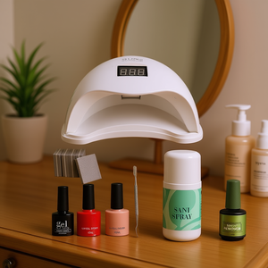 Kit de gel pour ongles Myrva avec lampe UV LED, 6+ pièces pour le nail art à domicile - Product Image 2