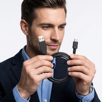 Kabel Pengisi Daya USB 2.0 Male ke Micro USB 5Pin (V8), Kabel Charger Ponsel Android, 1m / 1.2m Opsional